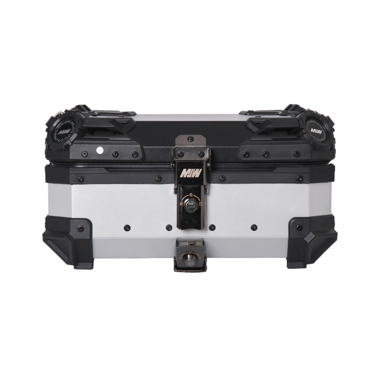 28L plano plateado desmontaje rápido de motocicleta aleación de aluminio color sólido MJW tailgate scooter equipaje tailgate eléctrico