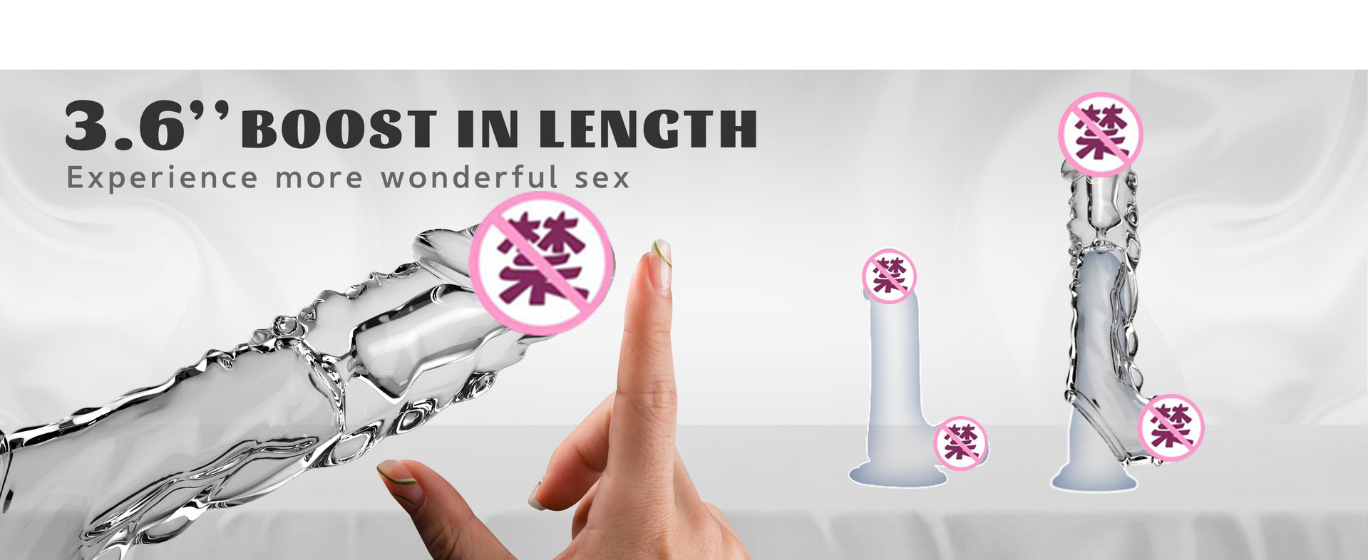 Vibrating Wolf-Tooth Delay Sleeve, Textured Lock-On Penis Extender for Couples — detail image 11