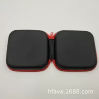 Красный кабель для зарядки данных на молнии EVA сумка для хранения PU ткани легко позаботиться, простой дизайн, небольшая доска для тела большой емкости