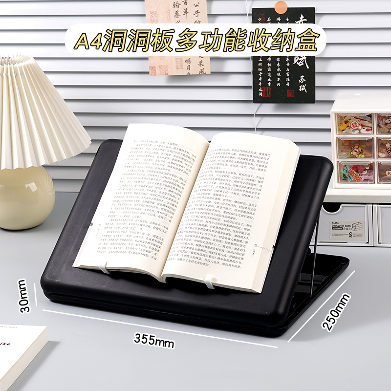 Estilo ins Morandi color dormitorio almacenamiento archivo caja A4 transparente CAJA DE INFORMACIÓN PP plástico cosméticos papelería caja