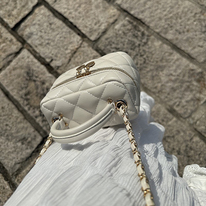 Nuovo modello da donna 2025: elegante borsetta quadrata di piccole dimensioni con motivo a rombi, tracolla a catena, adatta per il pendolarismo e come trousse per il trucco._voghion.com
