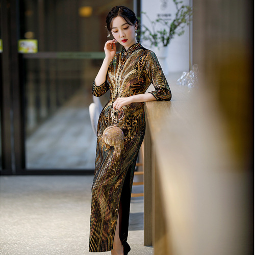 chinese cocktail dresses Pleated Skirt Short Chinese Wedding Party Dress with Phoenix Appliques Red / S
