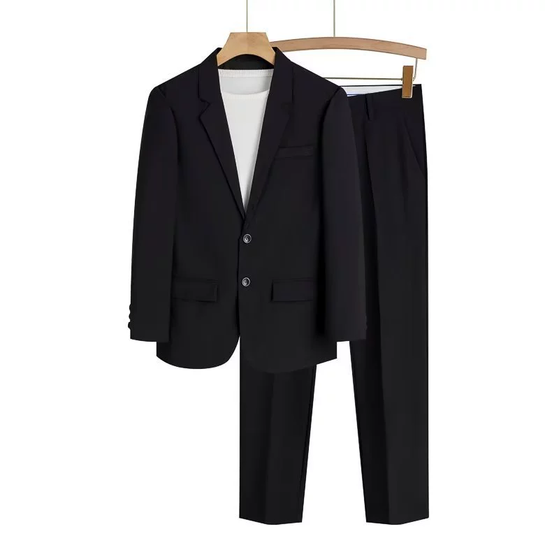 Men's summer thin set, trend classic suit jacket for leisure, oversize