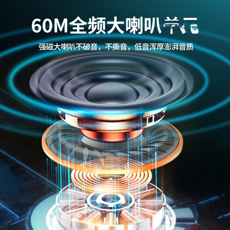 智能蓝牙音响低音炮超大电脑户外家用插卡手机无线小音箱大音量|undefined