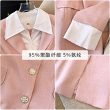 300斤特大码女装胖mmPOLO领假两件通勤风外套春秋新款西装上衣，女装短外套，变形策服饰