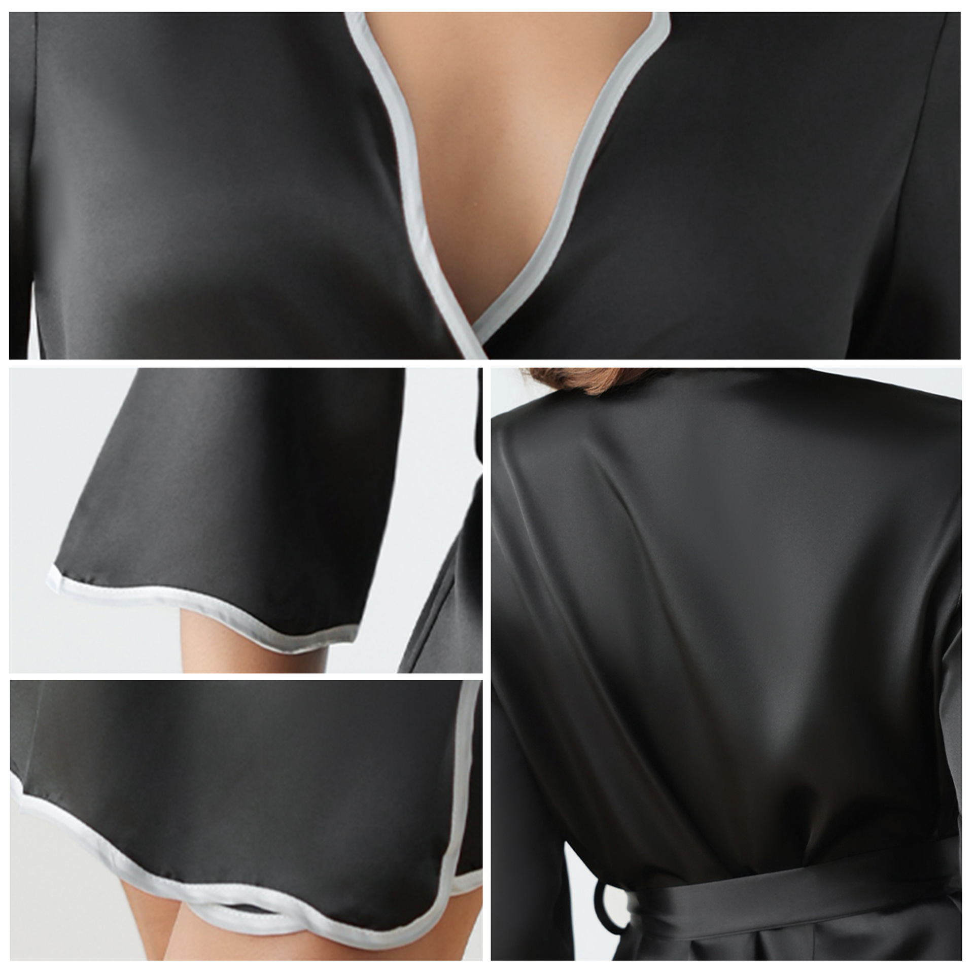 Europa y Estados Unidos transfronterizos, ropa de seda de hielo, ropa de baño de primavera y verano delgada, ropa de baño con bordes de contraste SH2325