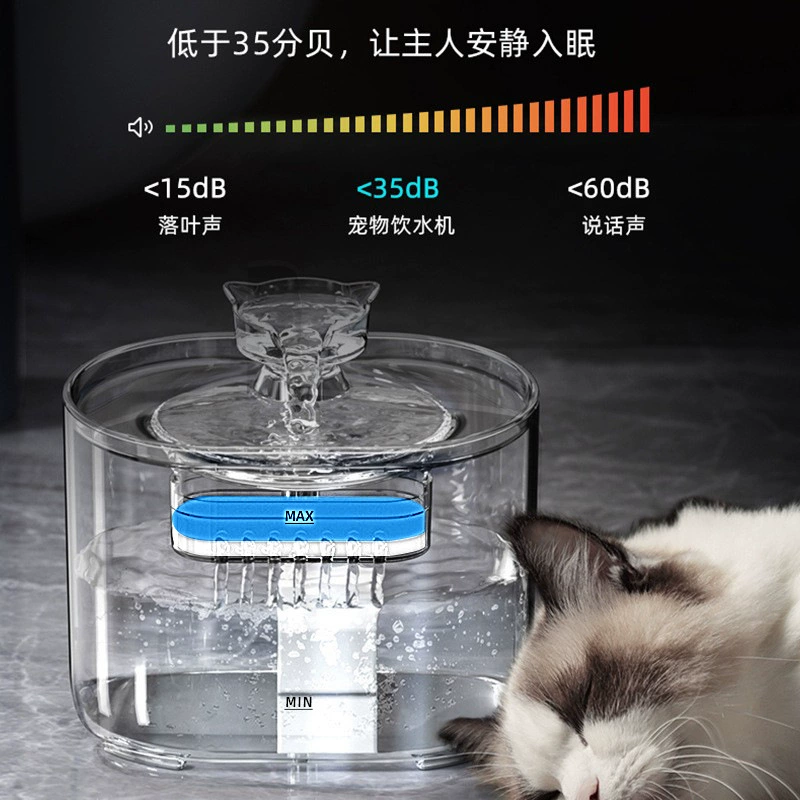 Automatic Pet Water Fountain 2025 — Cat Drinking Fountain, 0.6 kg, 19.5×14.5×14.5 cm