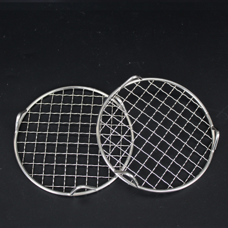 De Acero inoxidable barbacoa neta redonda rectangular con pies hogar estufa té cocinar hornear secado rejilla de drenaje de aceite