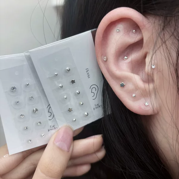 Fashionable Ear Acupoint Stickers, Crystal Ear Acupoint Stickers, No-Punch Ear Stickers, Magnetic Bead Massage to Relieve Stress, Ear Acupoint Stickers, Jewelry Wholesale