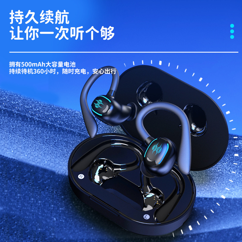 Auriculares Bluetooth 5,3 montados en la oreja ENC de doble cámara de reducción de ruido Transfronterizos de Venta caliente auriculares Bluetooth YYK-635