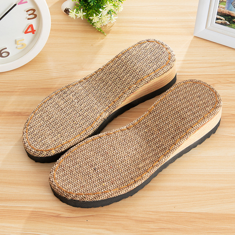 Ruziniu summer shoe sole hand-woven hook sole linen non-slip high heel sole wholesale factory direct sales