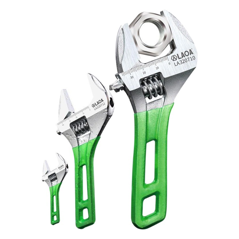 Viejo un mango corto grande abierto baño llave multifuncional luz ajustable llave de tubo