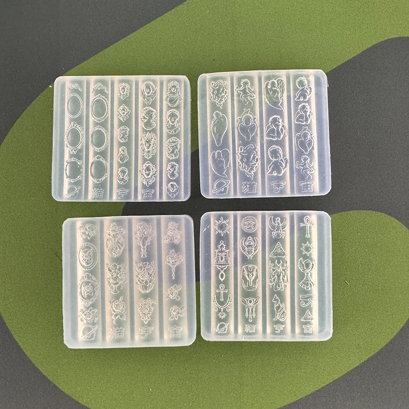 European-Style Retro Baroque Relief Small Angel Shell Carving Egyptian Exotic Retro Relief Floral Nail Art Mold European-Style Retro Baroque Relief Small Angel Shell Carving Egyptian Exotic Retro Relief Floral Nail Art Mold