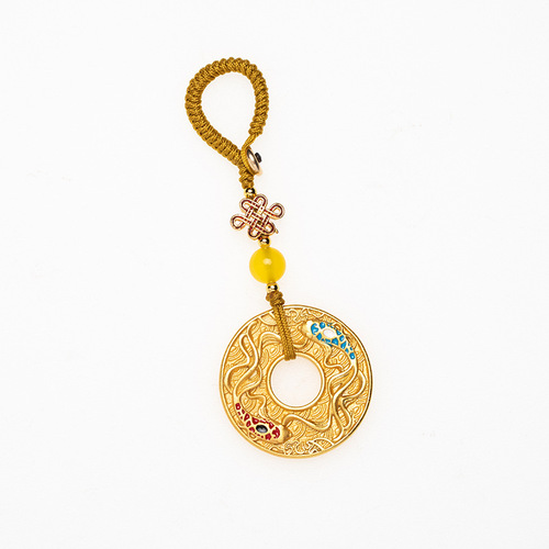 Brass Pisces pendant keychain pendant for many years, men and women high-end car bag pendant pendant
