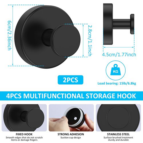 Suction cup hook clothes rack stainless steel hook Suction Cup Hook without marking and nail-free