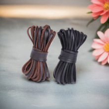 diy饰品材料手工串珠配件 牛皮条 3MM宽头层扁真皮绳手链项链绳