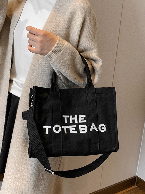 Bolso de mano para mujer, nuevo bolso práctico de lona con nudo transfronterizo, de gran capacidad, adecuado para el trabajo y los desplazamientos, se puede llevar como bolso de hombro o bandolera.