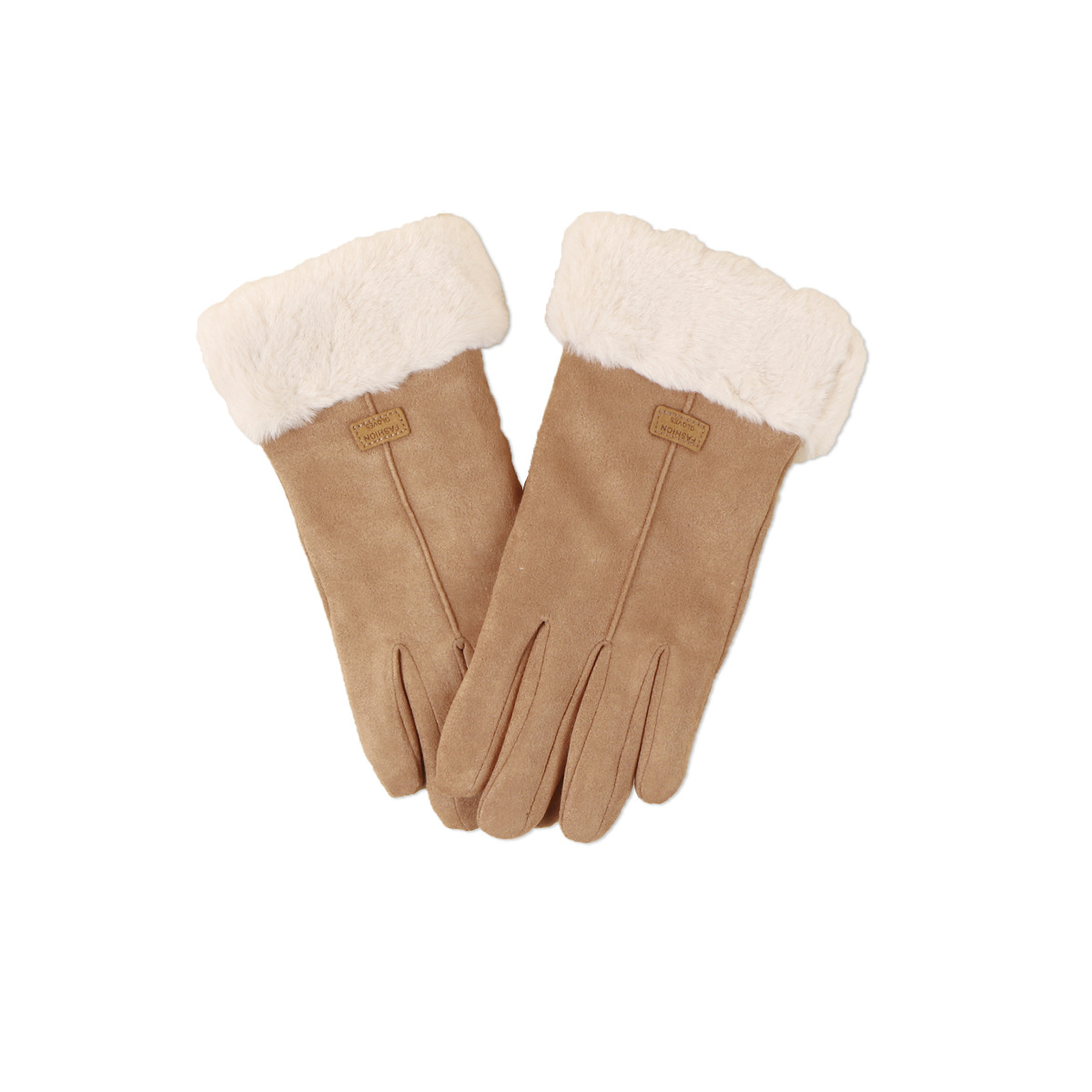 Autumn/winter New Warm Cold Split Finger Gloves Female Korean Gloves display picture 6