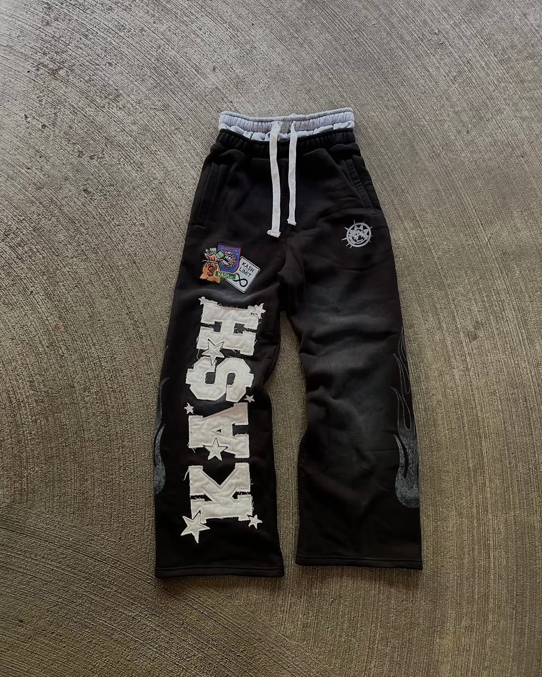 Cross-border Europa y América 2025 pantalones de moda de la calle alta marca de moda ins de la calle alta hombres y mujeres sueltos casuales rectos estampados estadounidenses