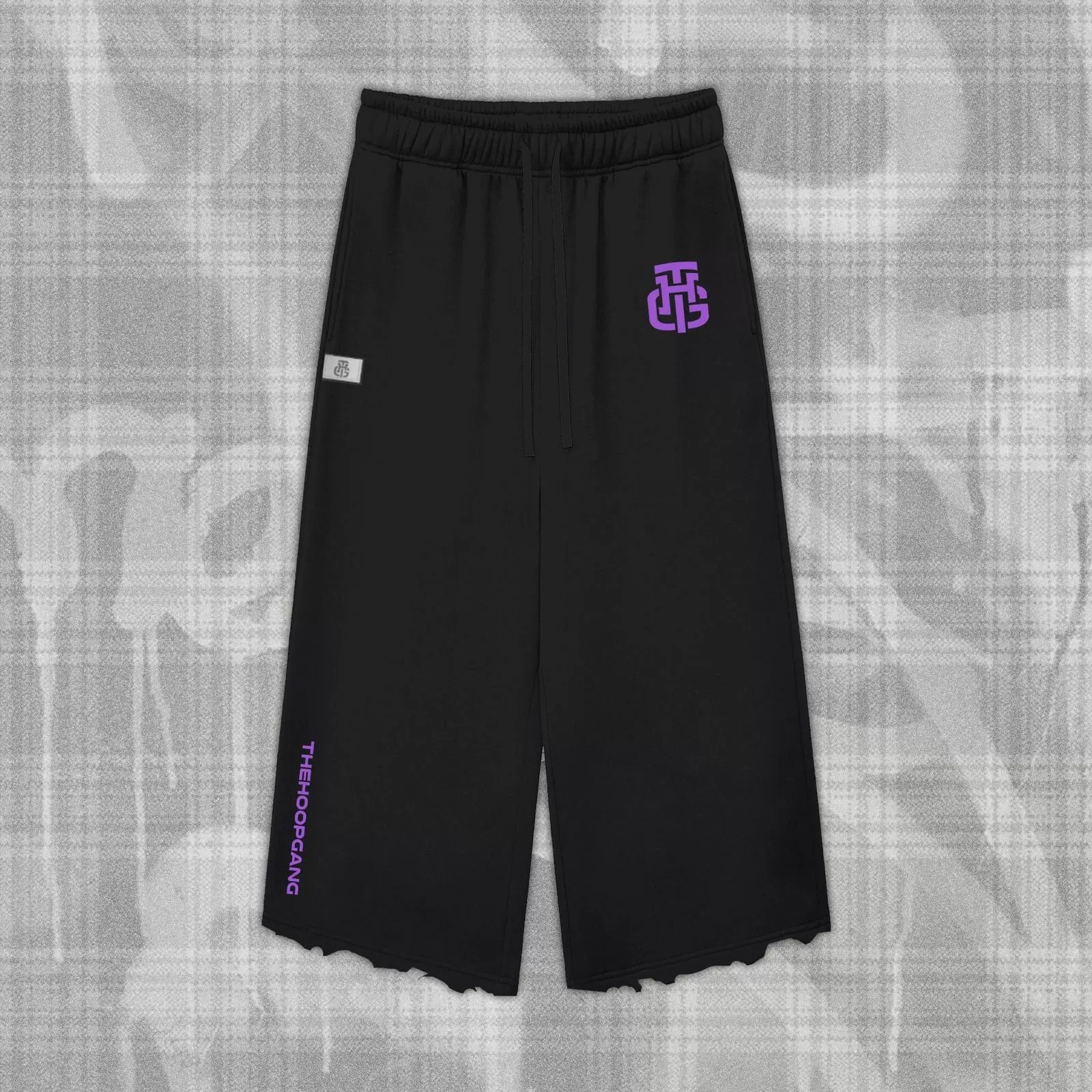 HP夏季男士个性潮流印花长裤休闲时尚宽松速干修身跑步篮球裤