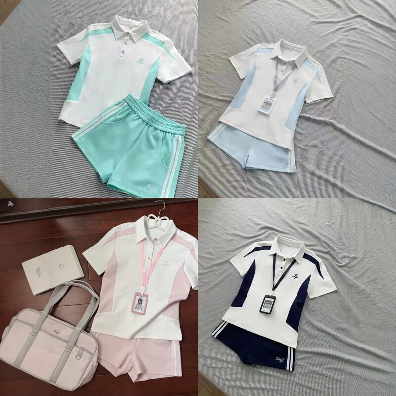 Jk Uniform Original Authentic Gymnastics Outfit Set Summer New Japanese Style Academy Style Embroidered Polo Shirt Shorts Casual Jk Uniform Original Authentic Gymnastics Outfit Set Summer New Japanese Style Academy Style Embroidered Polo Shirt Shorts Casual