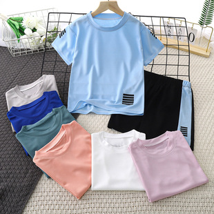 Summer Kidsren's Quick-Drying Clothing Boys' Suit 2025 New Handsome and Trendy Medium and Large Kidsren's Short-Sleeved Summer Sports Two-Piece Set
