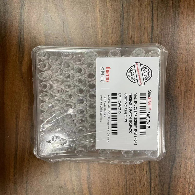 6ASV9-1P赛默飞2ml短螺口样品瓶透明玻璃材质100个/盒