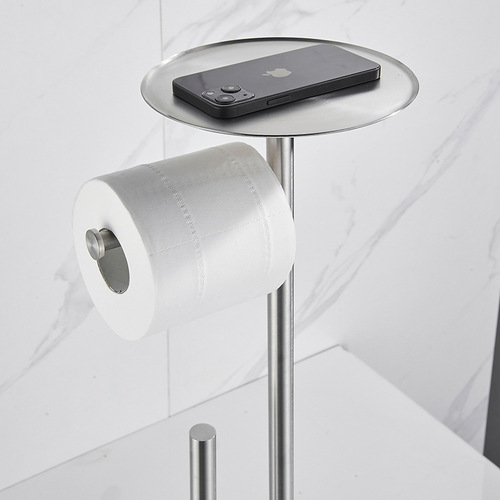 Bathroom roll paper holder floor-standing toilet paper holder Villa floor-mounted storage rack punch-free paper towel holder