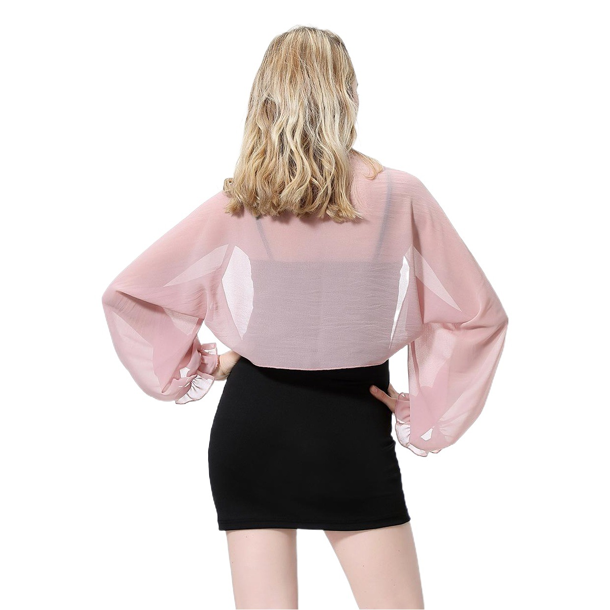 Cross-border spot solid color chiffon air conditioning shirt sunscreen beach towel with shoulder sleeve shawl CS504, AliExpress best selling