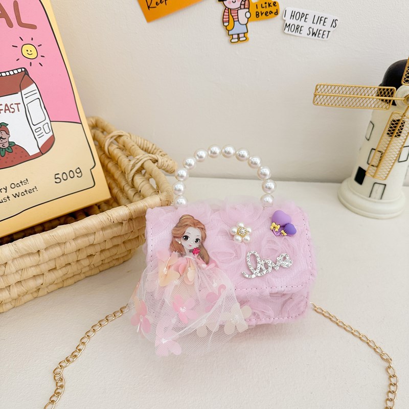 Bolsas de perlas de aire extranjero, bolsas de hombro de moda coreana, bolsas de hombro para niñas 2024 nuevas cadenas de comercio exterior bolsas para niños