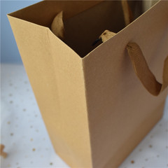 Handbag Kraft Paper Bag Black Packaging Bag Christmas Logo Printed Gift Clothing Store Clothes Gift Bag