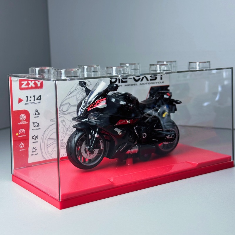 国境を越えた子供用模擬合金プルバックオートバイ BMW S1000RR モデル音と光の音楽おもちゃの装飾品|undefined