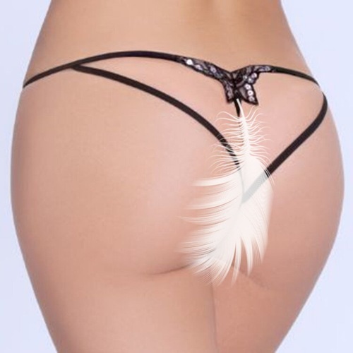 Lingerie for large sizes, novelty underwear with sequin embroidery, open-leg thong for women, sexy transparent T-shape underwear, direct from the source factory