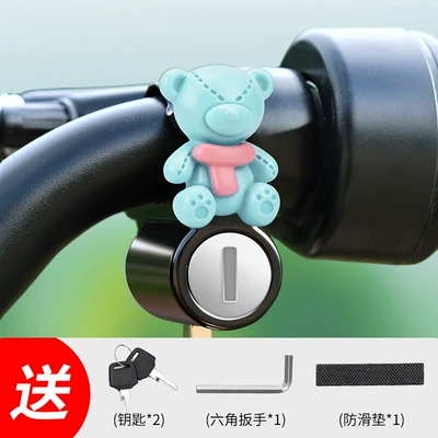 Helmet Helmet Anti-Theft Hook — Helmet lock - blue-line-bear-alloy-lock-cylinder-waterproof-anti-theft-anti-rust-installation-tools-included