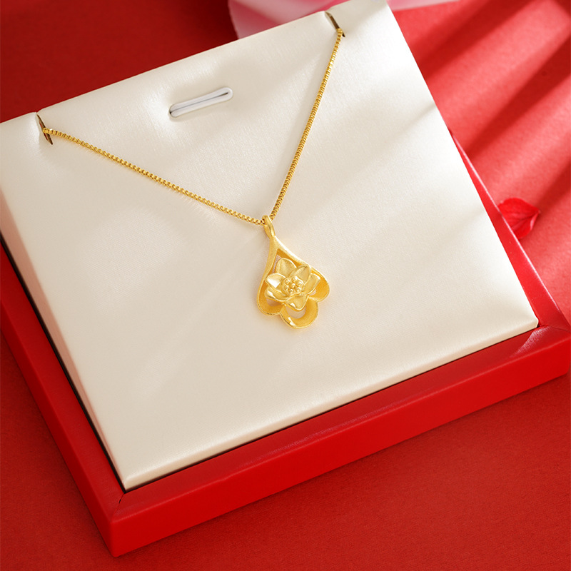 Vietnam oro Lotus colgante multi-capa DIY joyería sin cadena dulce lindo todo-Partido colgante femenino pequeño libro rojo Venta caliente