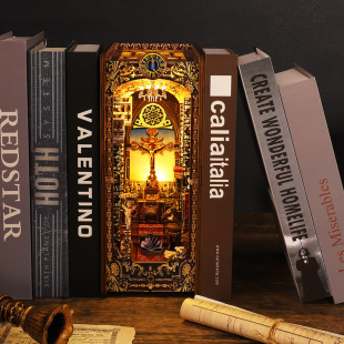 Gate diy Cottage Covenant Church 3D Stereo Assembled Book House Micromodel Building Toy Birthday Ceremony