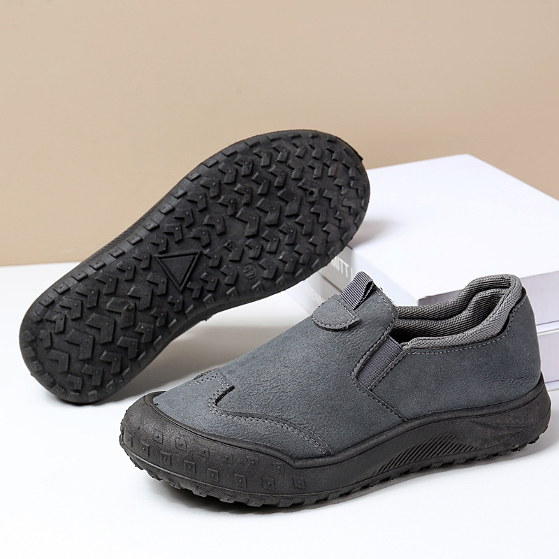 Men's low-top waterproof leather boots, men's outdoor non-slip wear-resistant casual work shoes, outdoor sports running shoes, comfortable