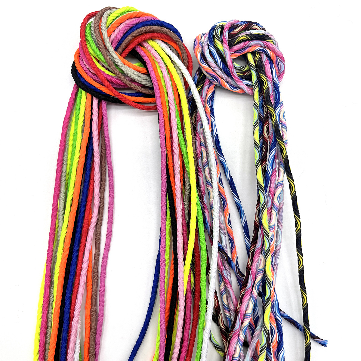 300 color 3mm color gradiente tridimensional cuerda elástica torcida 3D rosca de rosca de cerdo de color sólido barra de goma elástica redonda