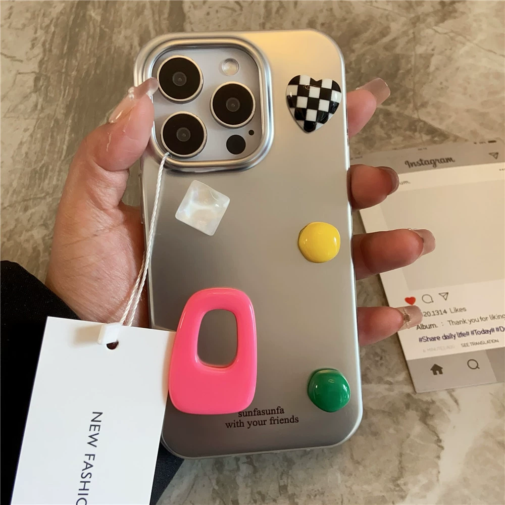 Трёхмерный совместимый iPhone 16, чехол для телефона с камнем, 16 Pro Max, стиль высокого качества