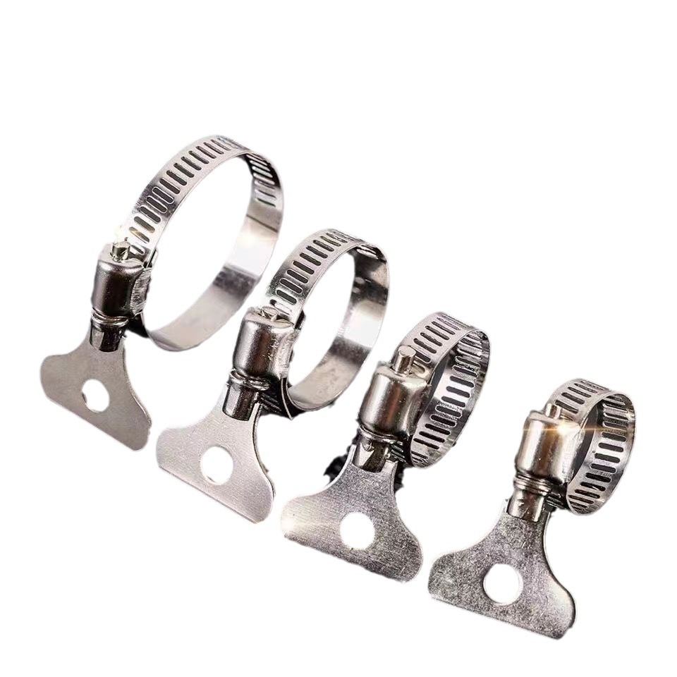 Stainless Steel Water Pipe Clamp Car Wash Water Gun Joint Pipe Clip with Handle Throat Clamp Multifunctional Hose Fixing Clamp