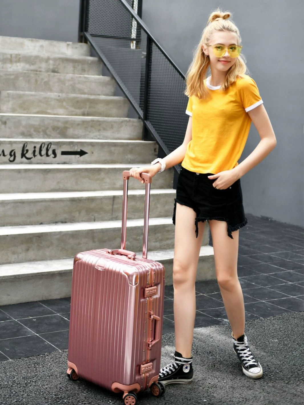 Aluminum Frame Suitcase, Universal 26-inch Hard-shell, Multiple Sizes & Finishes