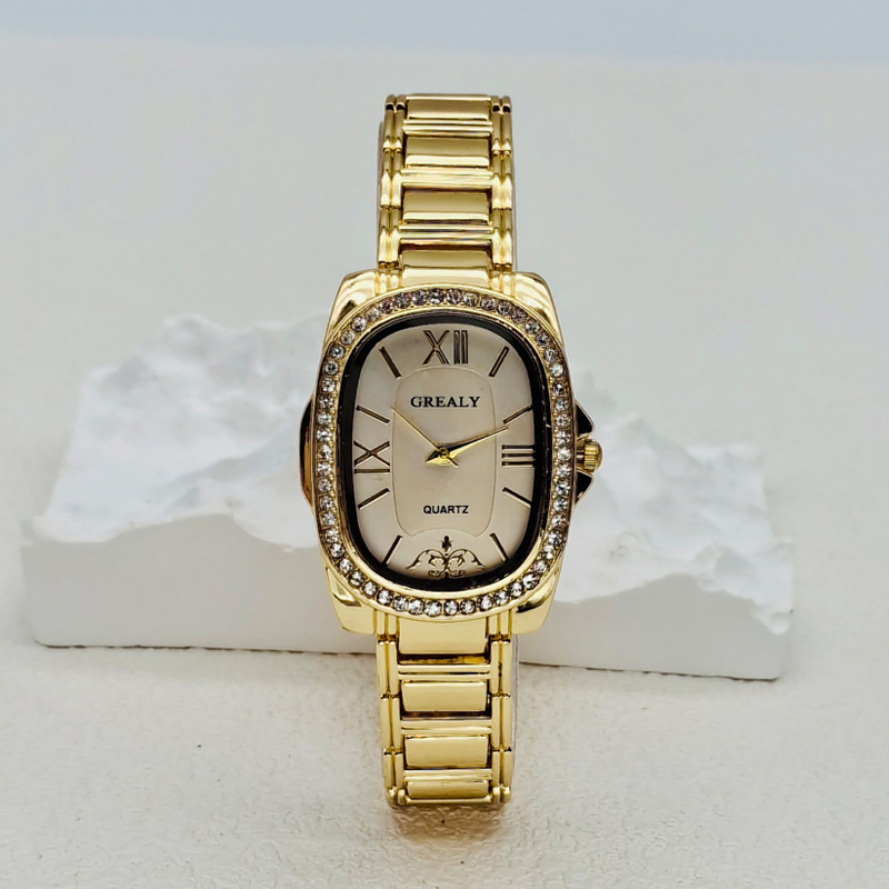 Cross-border foreign trade new fashion temperament Roman ladies watch luxury high sense rhinestone wrist watch quartz watch women