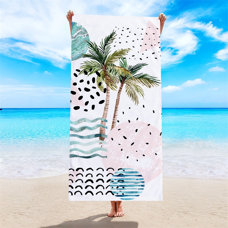 Comercio exterior Amazon toalla de playa de impresión digital europea y americana toalla de secado rápido toalla de felpa de microfibra toalla de baño de piscina