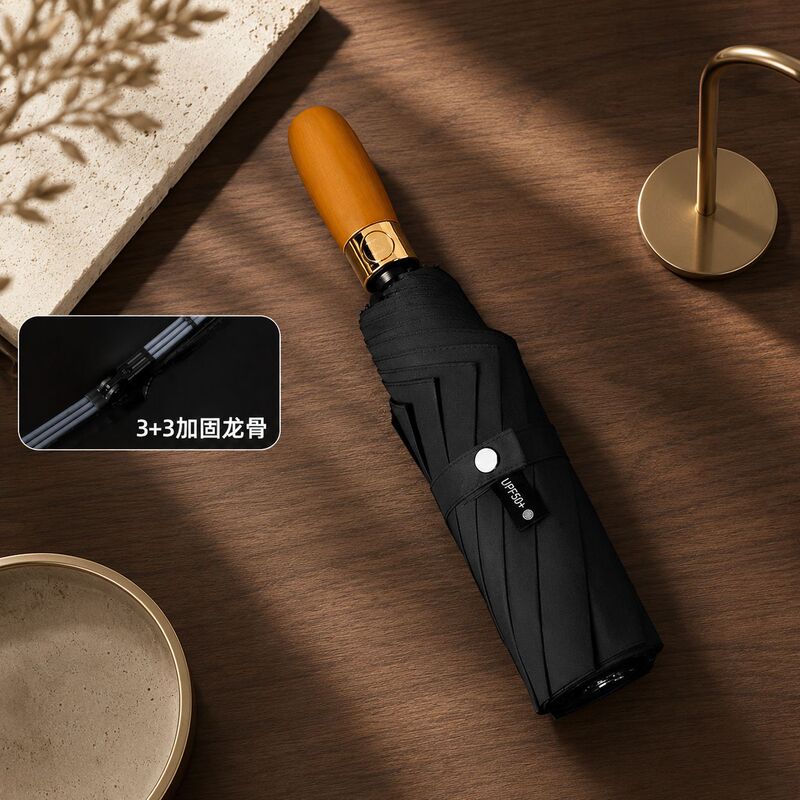 New Model Automatic Umbrella with 120 Ribs, Wooden Handle, High-End Feel, 70% off Umbrella with Black Coating for Sun Protection, Uv Protection, Wooden Umbrella New Model Automatic Umbrella with 120 Ribs, Wooden Handle, High-End Feel, 70% off Umbrella with Black Coating for Sun Protection, Uv Protection, Wooden Umbrella