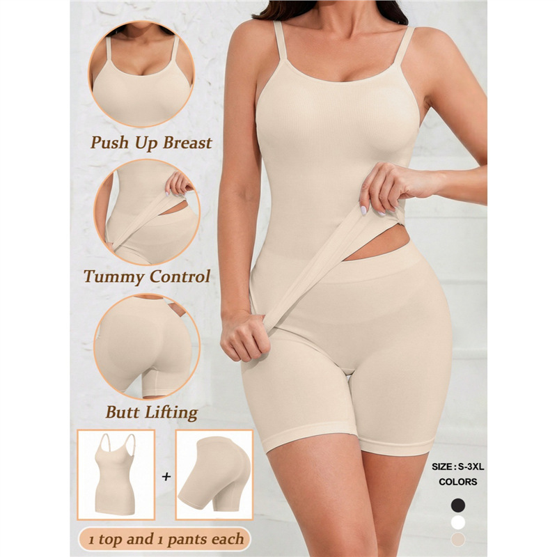 Conjunto Moldeador Deportivo de Dos Piezas de Nailon, Sin Costuras, Levanta Caderas, para Deporte image 5
