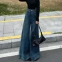 美式秋季弹力高腰牛仔裤