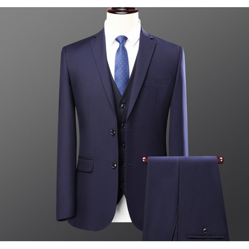 Suit Business Men's Two-piece Suit Suit Professional Dress Suit Groom Best Man Dress Outside_voghion.com