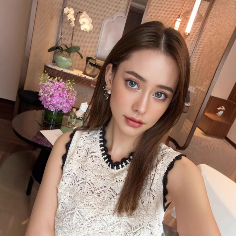 Nanyou High Quality Women's Knitwear Crush25 New Sleeveless Elegant Cut Out Crochet Round Neck Knitted Vest