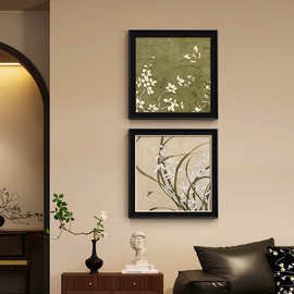 新款装饰画挂画客厅高级感铝合金壁画复古大气组合喷绘中古风
