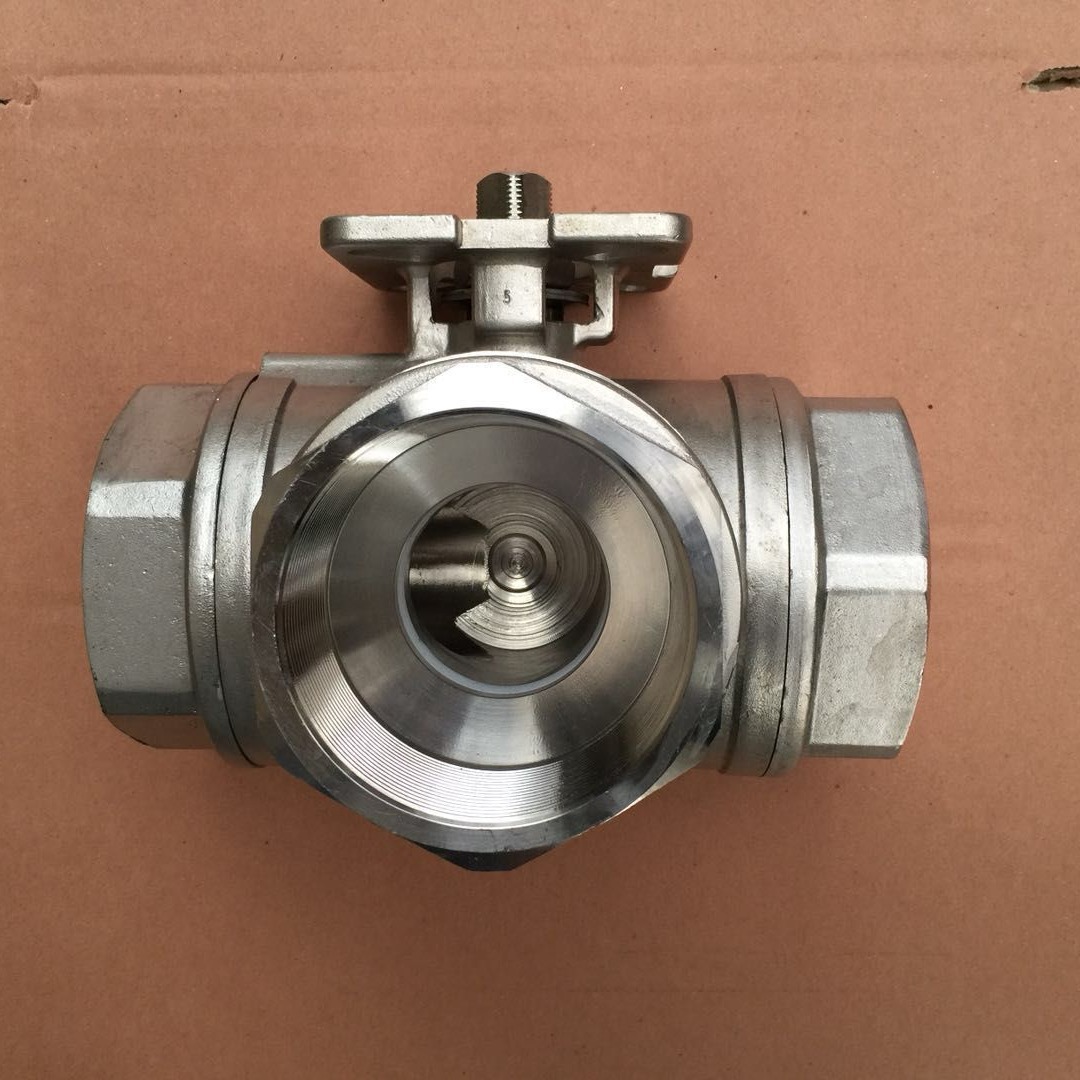 供应 带平台三通不锈钢丝扣球阀 L型 T型304 316三通球阀四通球阀